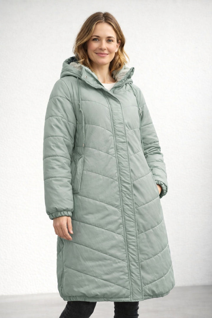 Parka femme matelassée longue à capuche, manteau d’hiver chaud