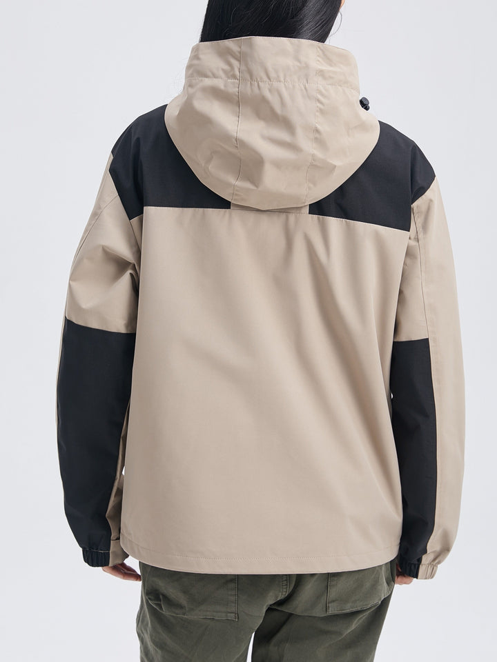 Veste de pluie 3-en-1 pour femme avec polaire à capuche, pour l’automne