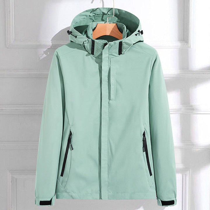 Women's hooded rain jacket, autumn windbreaker