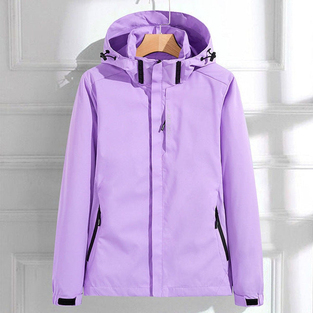 Women's hooded rain jacket, autumn windbreaker
