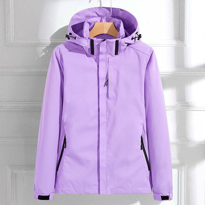 Women's hooded rain jacket, autumn windbreaker