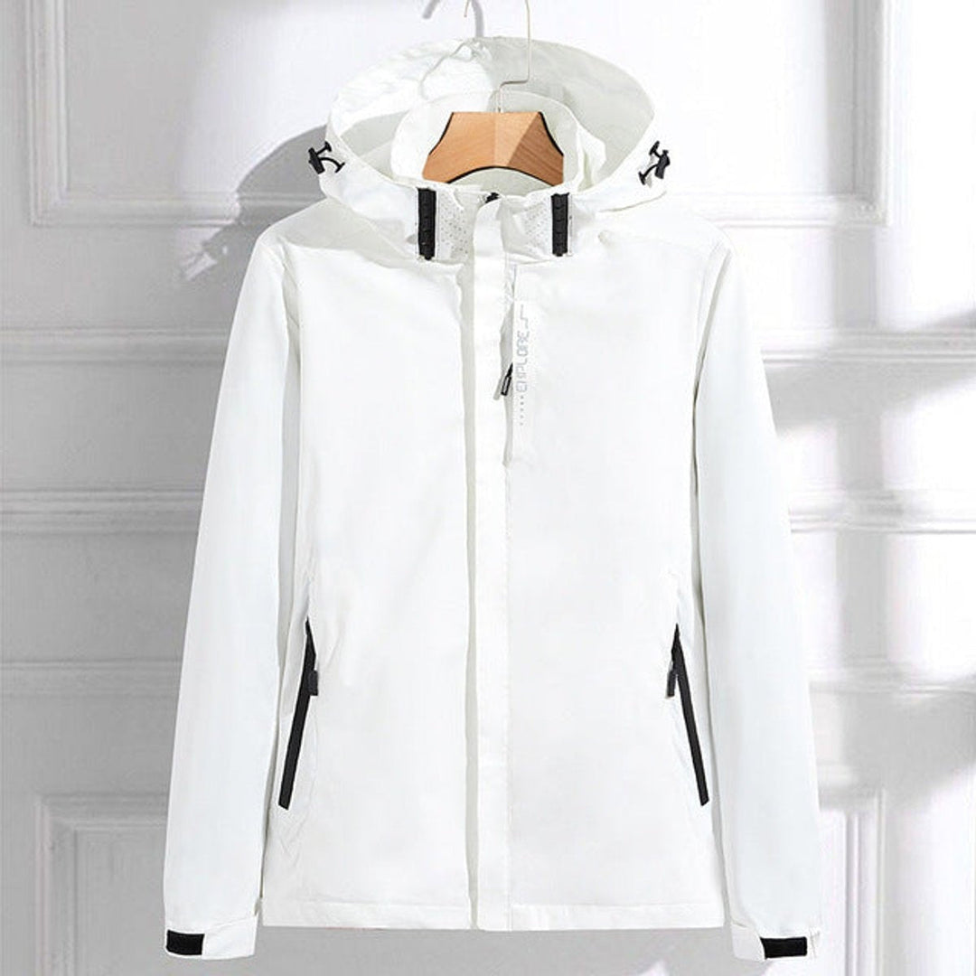 Women's hooded rain jacket, autumn windbreaker