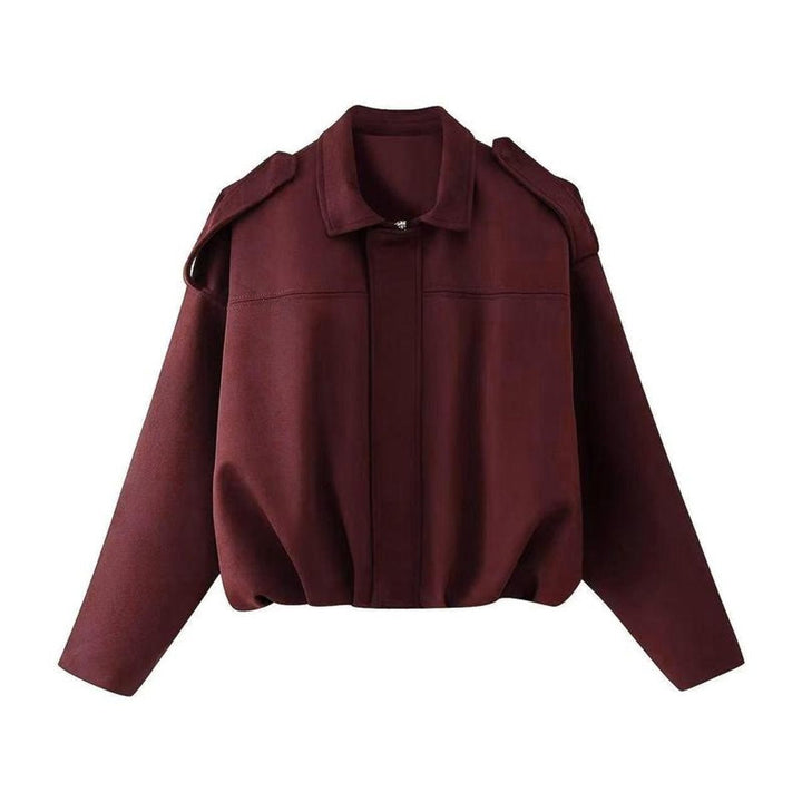 Blouson bomber oversize pour femme en daim, mi-saison, automne