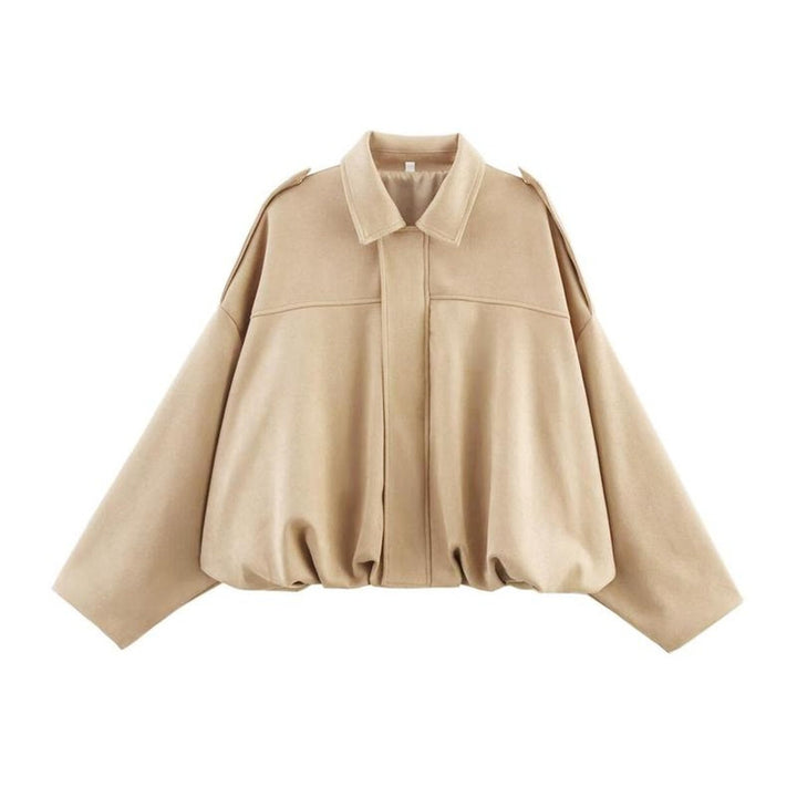 Blouson bomber oversize pour femme en daim, mi-saison, automne