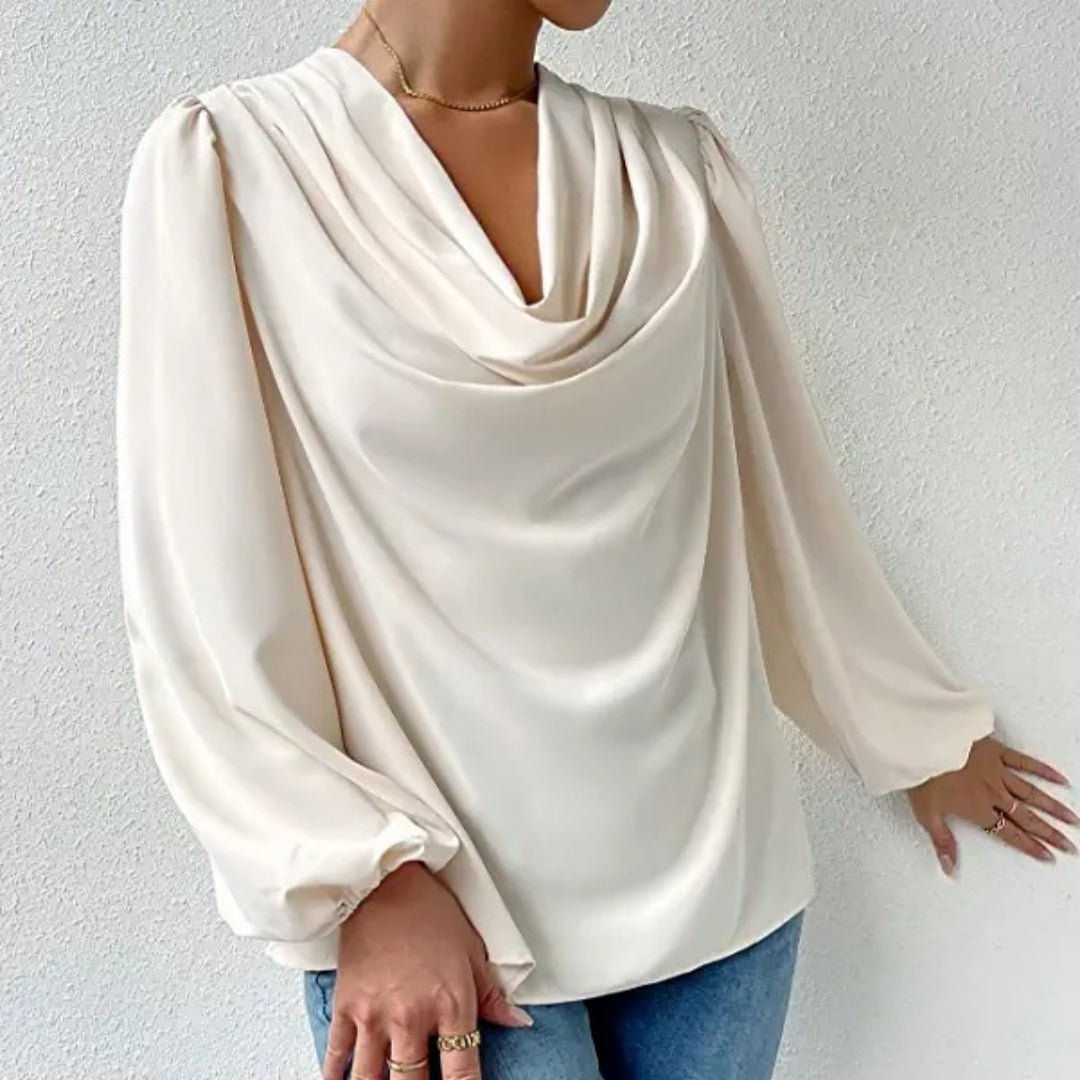 Rio - Blouse femme élégante drapée à manches longues pour un look stylé