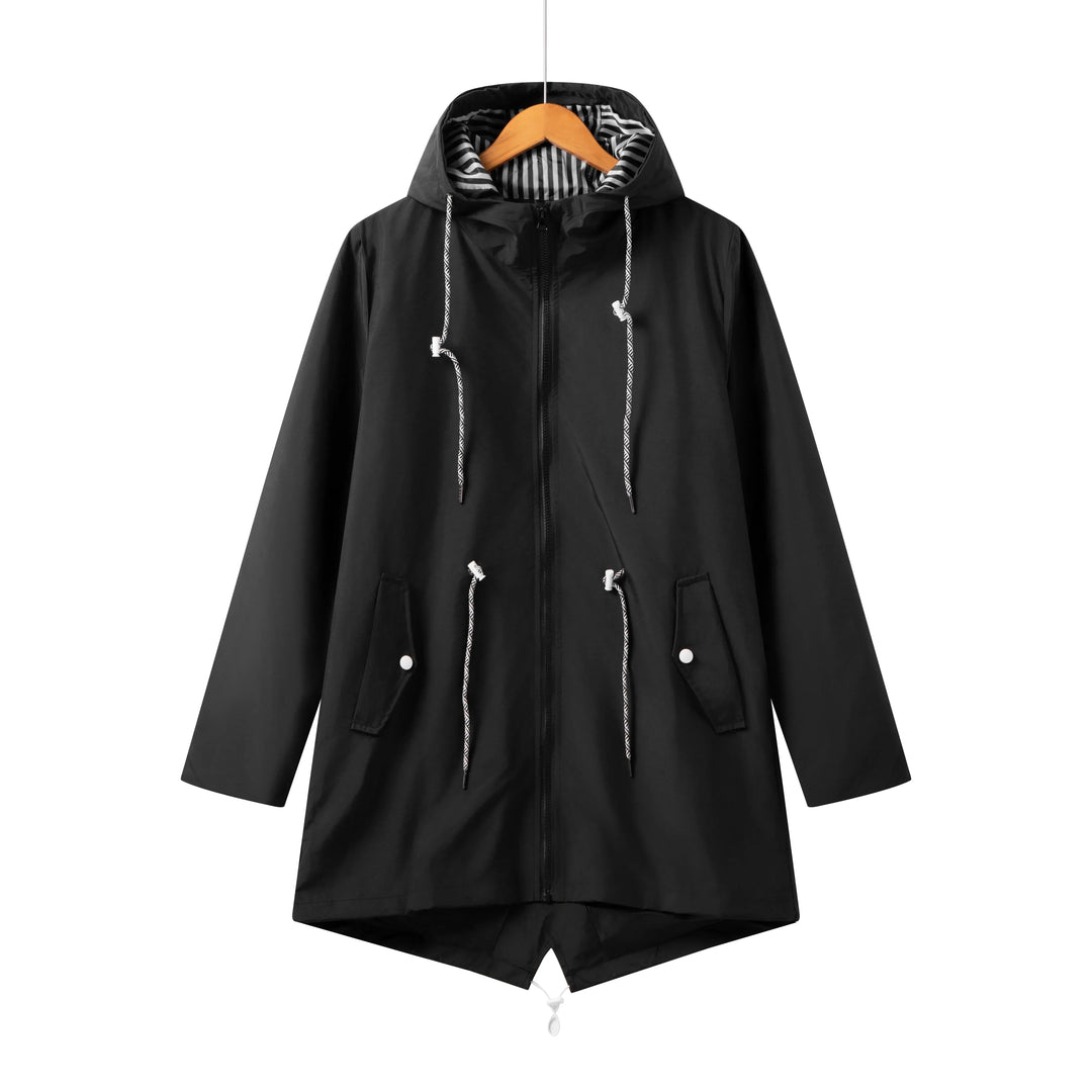 Parka imperméable pour femme, longue, à capuche, pour l’automne
