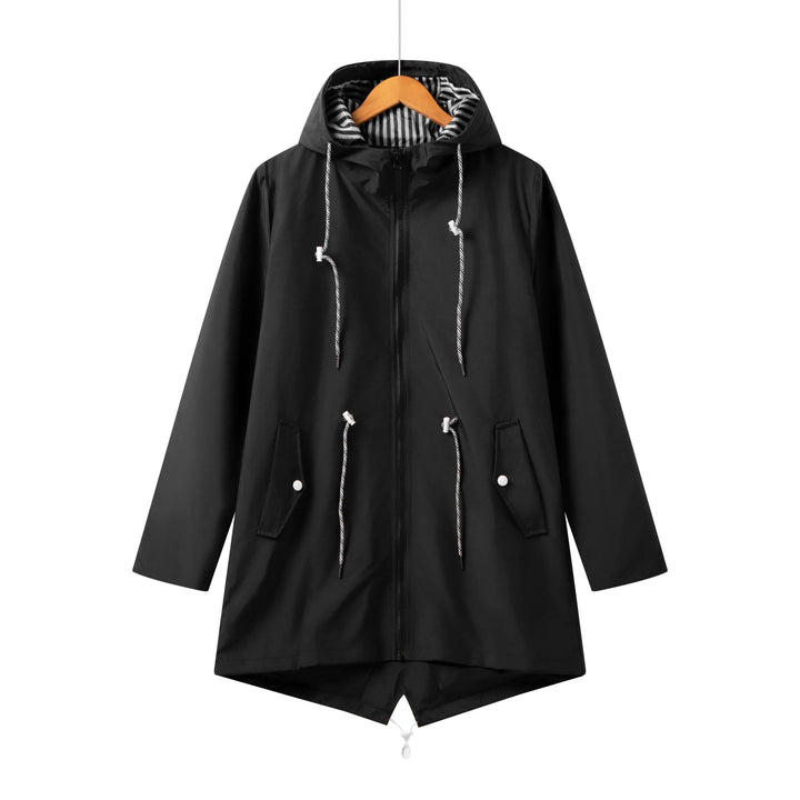Parka imperméable pour femme, longue, à capuche, pour l’automne