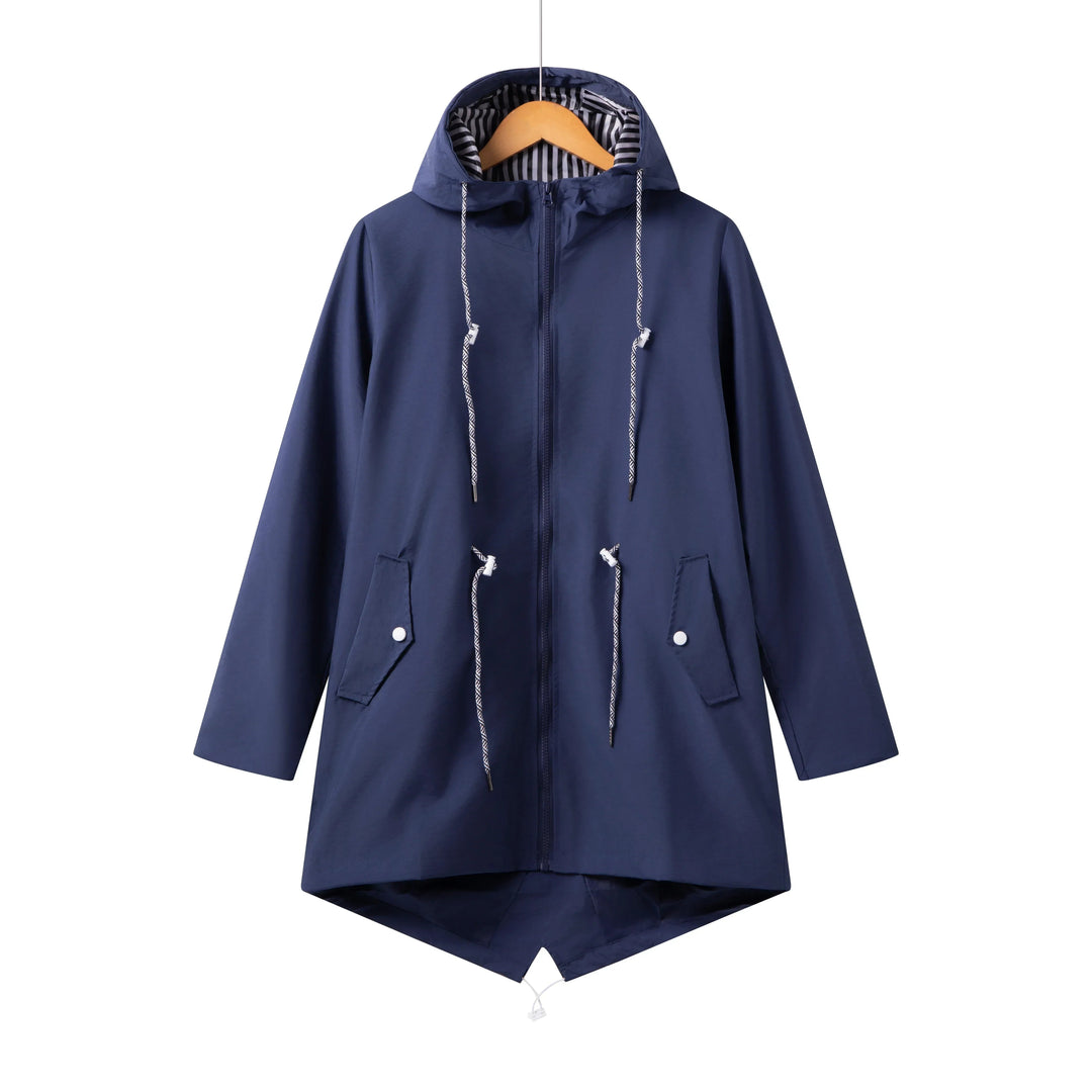 Parka imperméable pour femme, longue, à capuche, pour l’automne