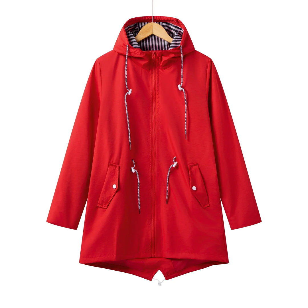 Parka imperméable pour femme, longue, à capuche, pour l’automne