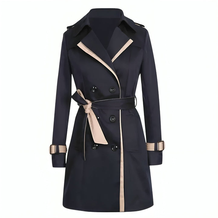Women's cotton double-breasted trench coat for autumn