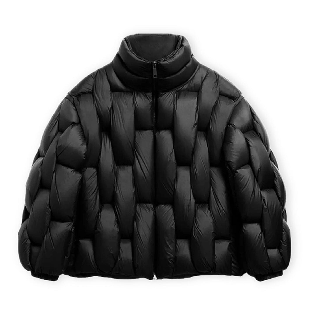 Doudoune femme oversize en duvet à col, courte et chaude pour l’hiver