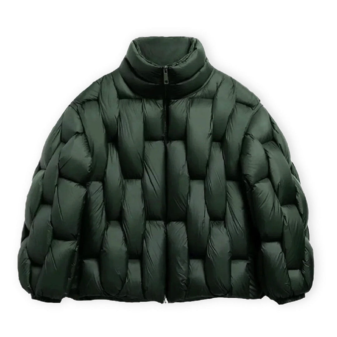Doudoune femme oversize en duvet à col, courte et chaude pour l’hiver