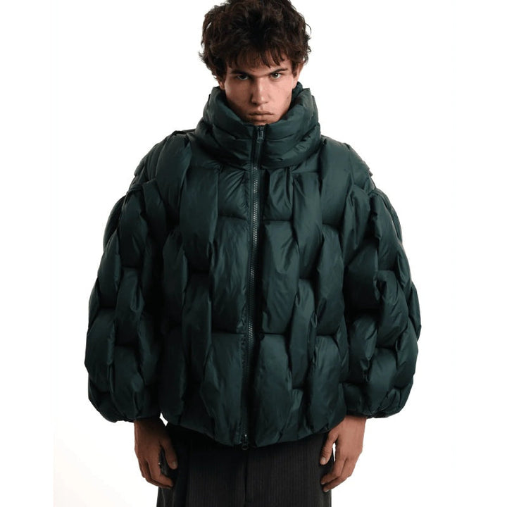 Doudoune femme oversize en duvet à col, courte et chaude pour l’hiver
