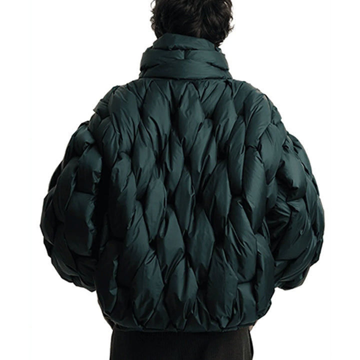 Doudoune femme oversize en duvet à col, courte et chaude pour l’hiver