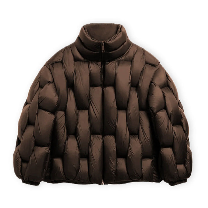 Doudoune femme oversize en duvet à col, courte et chaude pour l’hiver
