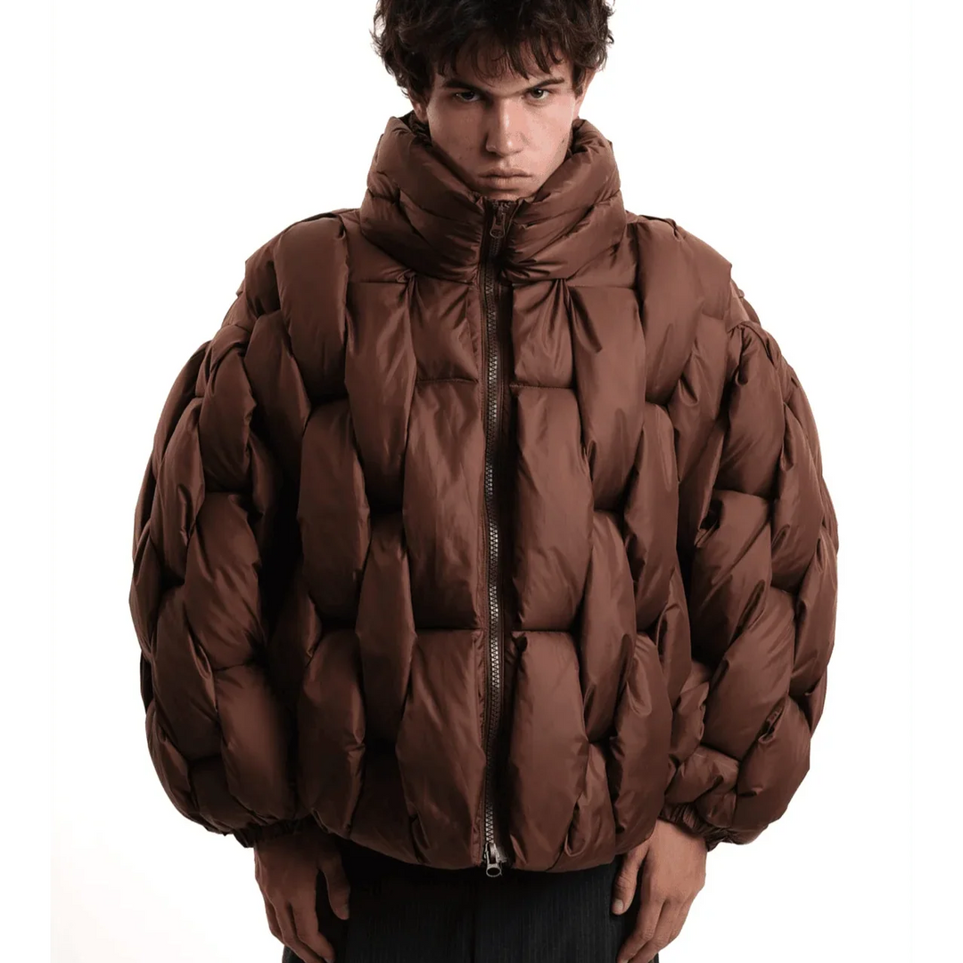 Doudoune femme oversize en duvet à col, courte et chaude pour l’hiver