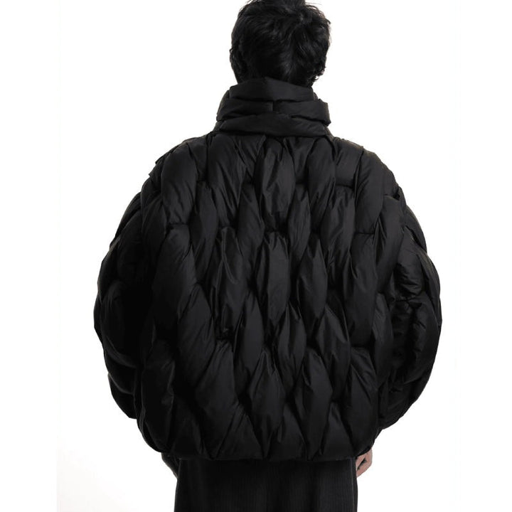 Doudoune femme oversize en duvet à col, courte et chaude pour l’hiver