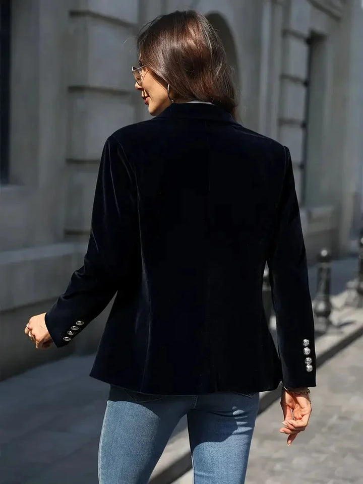Blazer oversize pour femme en simili cuir avec col, pour l’automne, à styliser