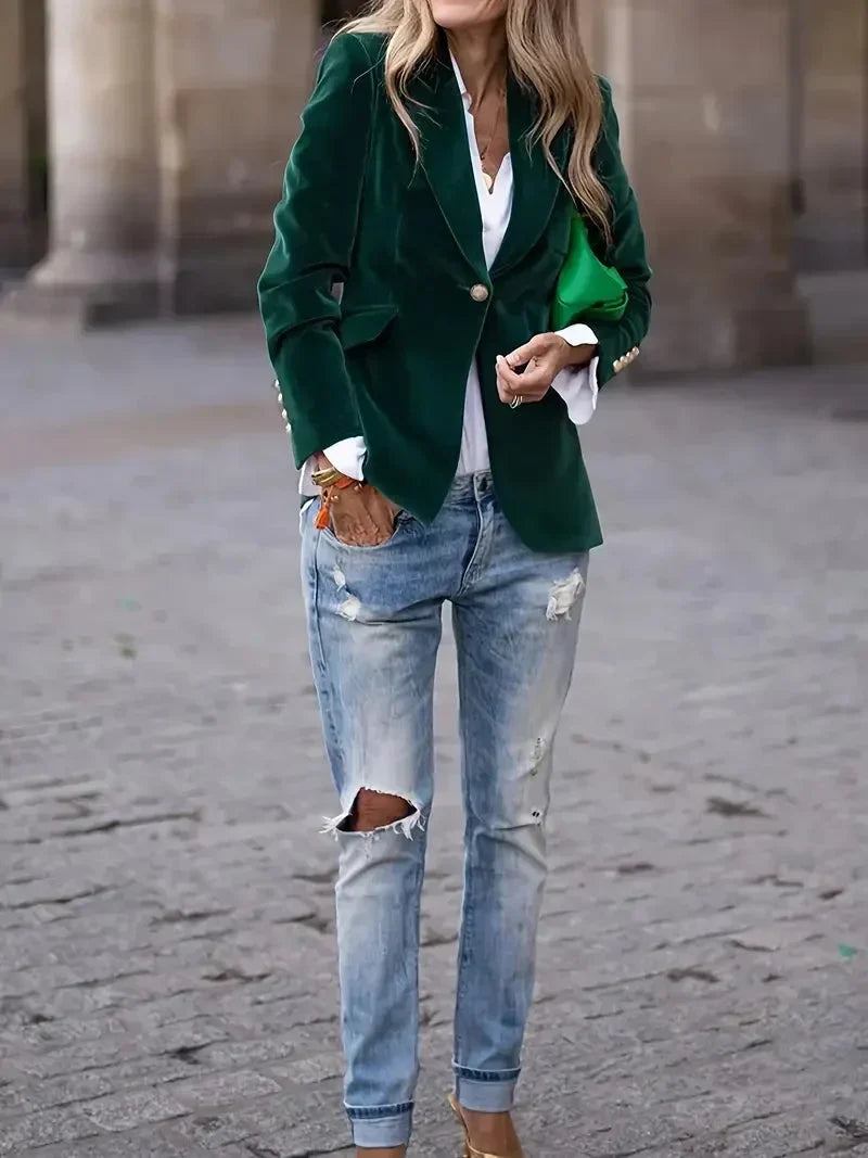 Blazer oversize pour femme en simili cuir avec col, pour l’automne, à styliser
