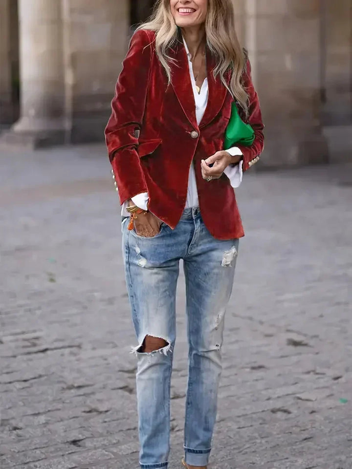 Blazer oversize pour femme en simili cuir avec col, pour l’automne, à styliser