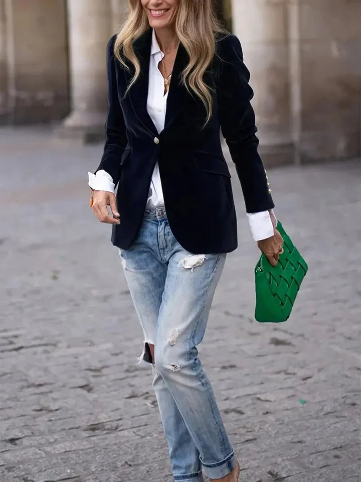 Blazer oversize pour femme en simili cuir avec col, pour l’automne, à styliser