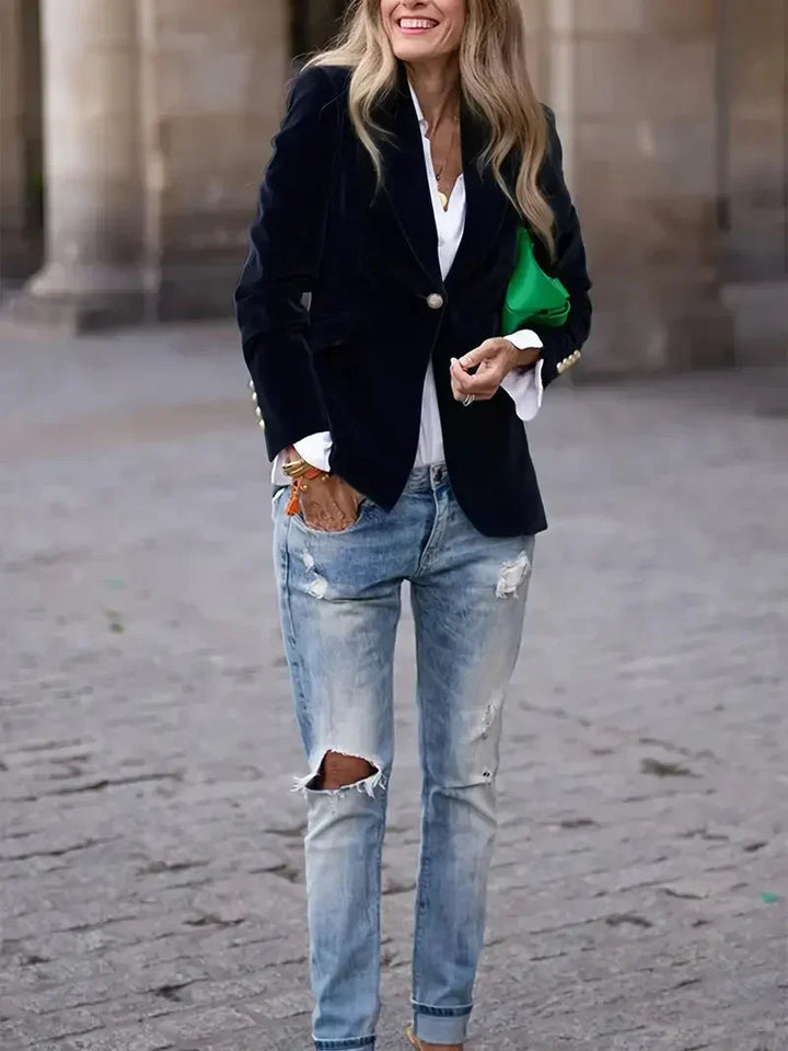Blazer oversize pour femme en simili cuir avec col, pour l’automne, à styliser