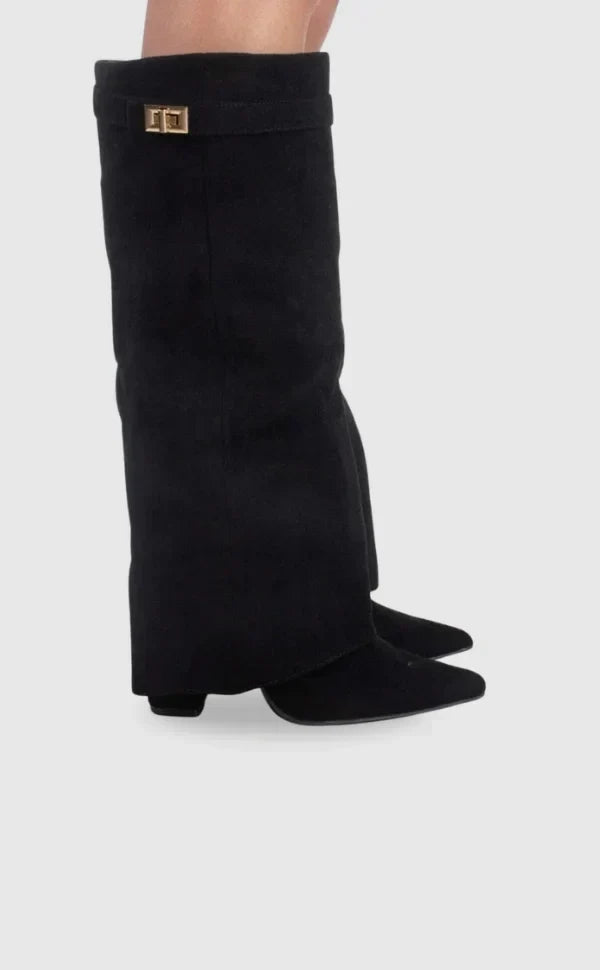 Bottines femme en daim ornées de détails métallisés, élégantes et confortables pour l’automne
