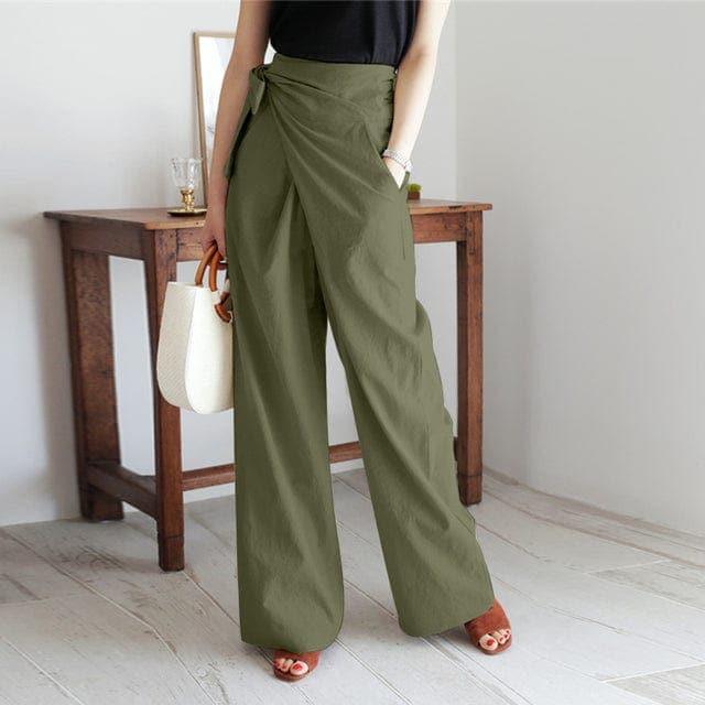 Elaine – Pantalon portefeuille chic à taille haute pour un look sophistiqué