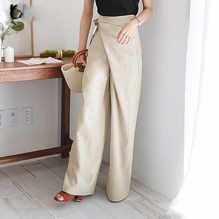 Elaine – Pantalon portefeuille chic à taille haute pour un look sophistiqué