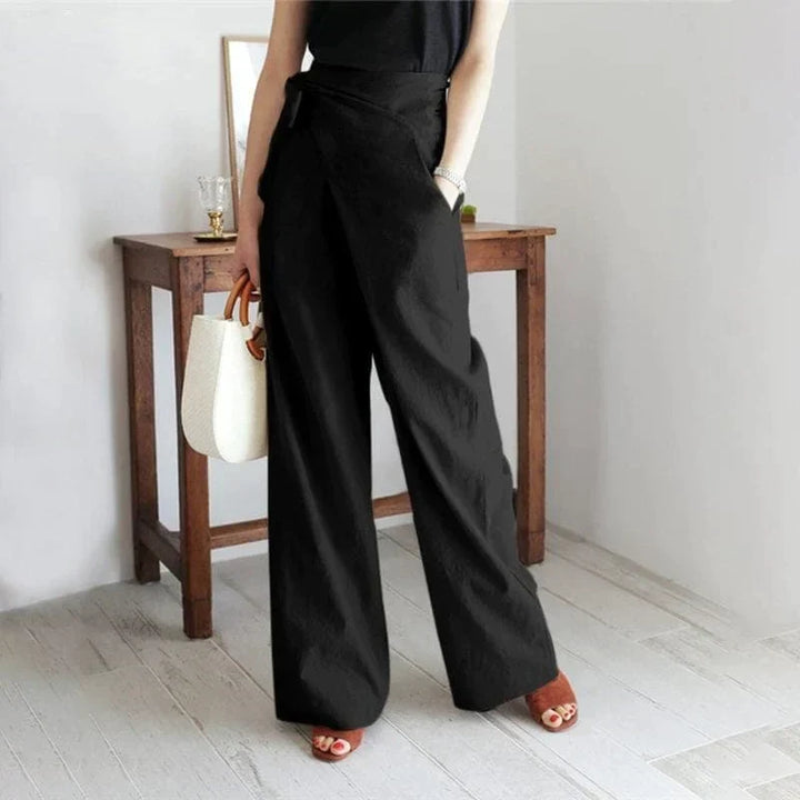 Elaine – Pantalon portefeuille chic à taille haute pour un look sophistiqué