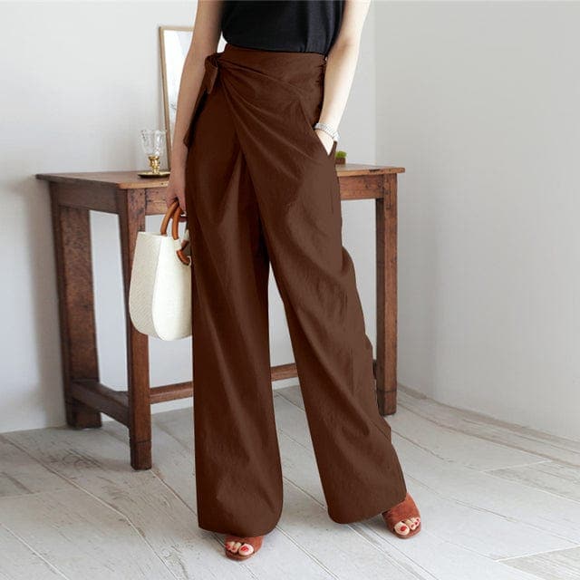 Elaine – Pantalon portefeuille chic à taille haute pour un look sophistiqué