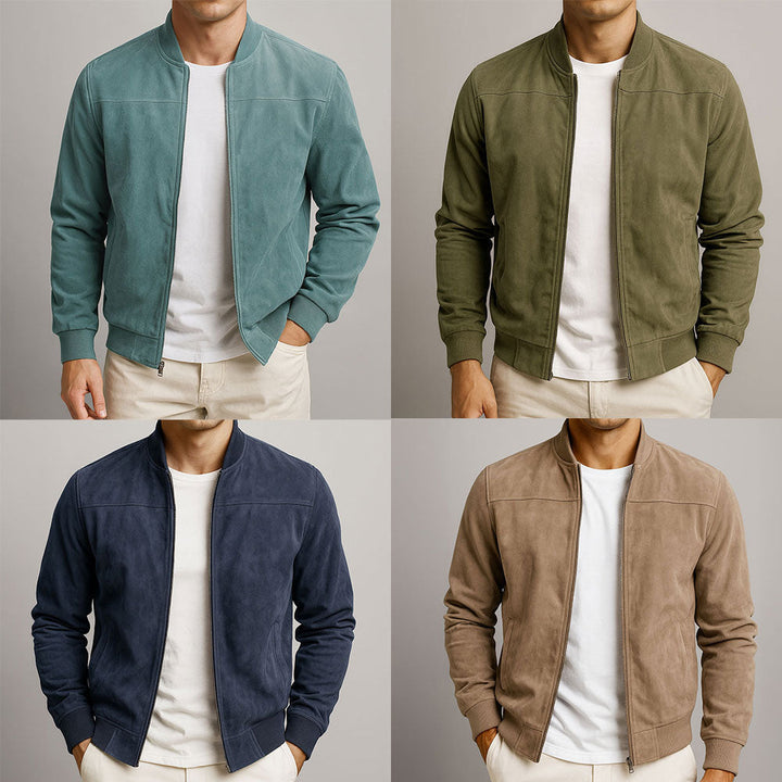 Veste en daim pour homme, élégante et urbaine, idéale pour la mi-saison et l’automne
