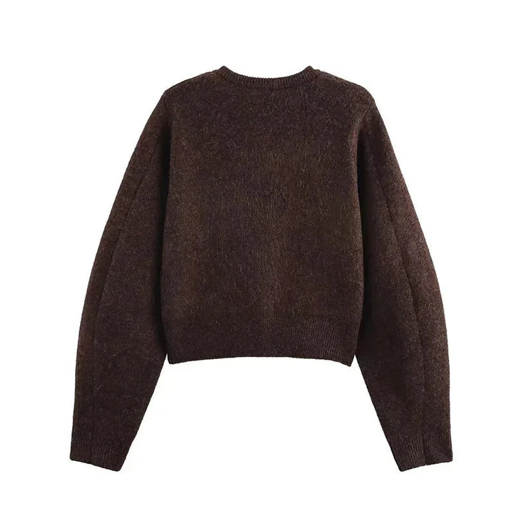 Gilet femme en maille douce à coupe décontractée avec poches, idéal pour l’automne