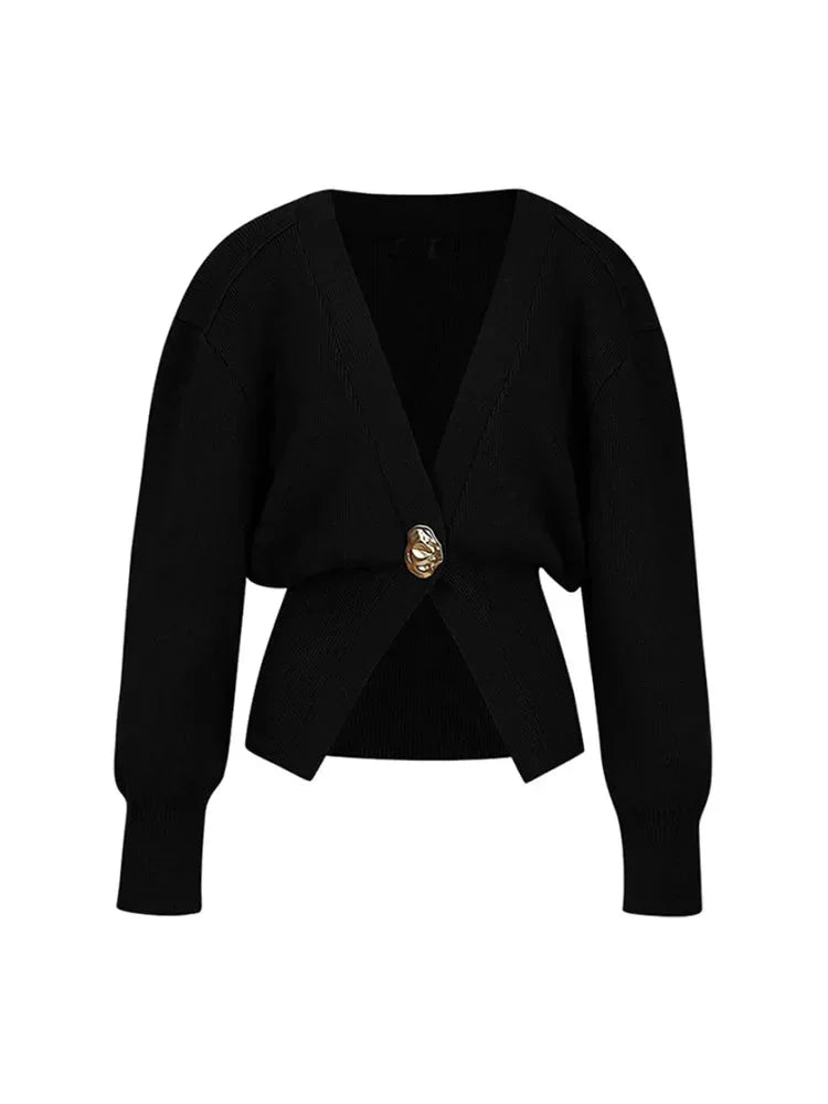 Gilet léger pour femme à col en V avec boutons décoratifs pour la saison estivale