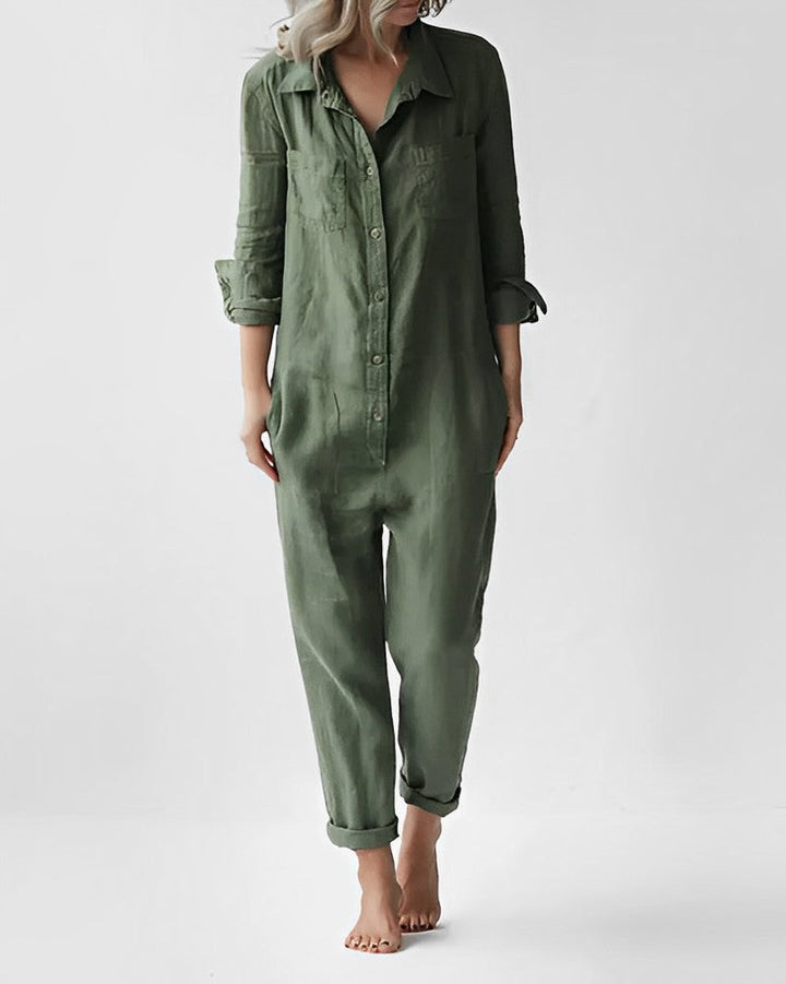 Emma - Combinaison verte élégante pour un look chic