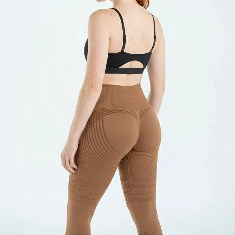 Leggings femme taille haute en maille gainants pour l’automne