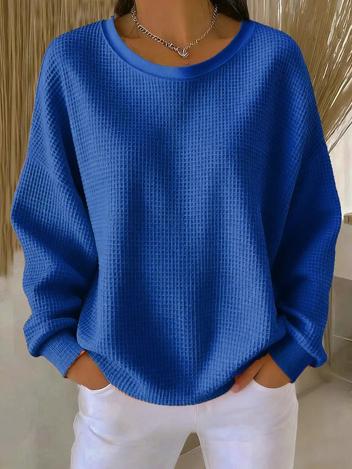 Classic knitted women’s sweater for autumn, warm and comfortable for everyday wear.