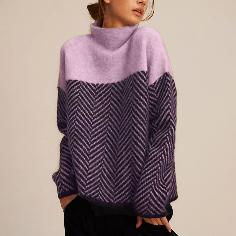 Pull homme en laine mérinos à col montant en maille élégante pour l’automne et l’hiver