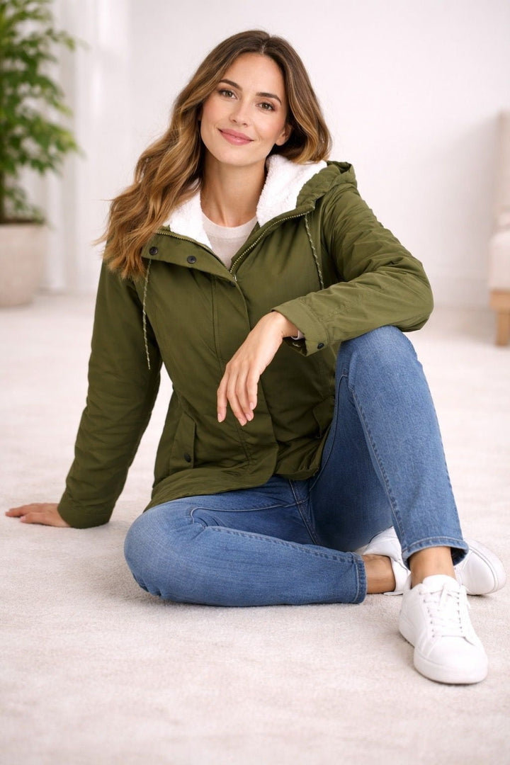 Parka imperméable pour femme à capuche, doublée en polaire, automne-hiver