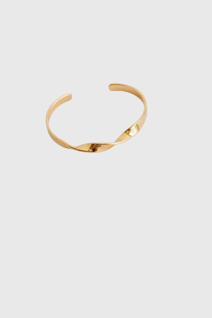 Bracelet femme rigide plaqué or à enfiler, collection automne