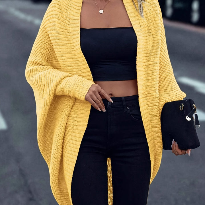 Women's oversized knitted vest for autumn, made from soft everyday knitwear