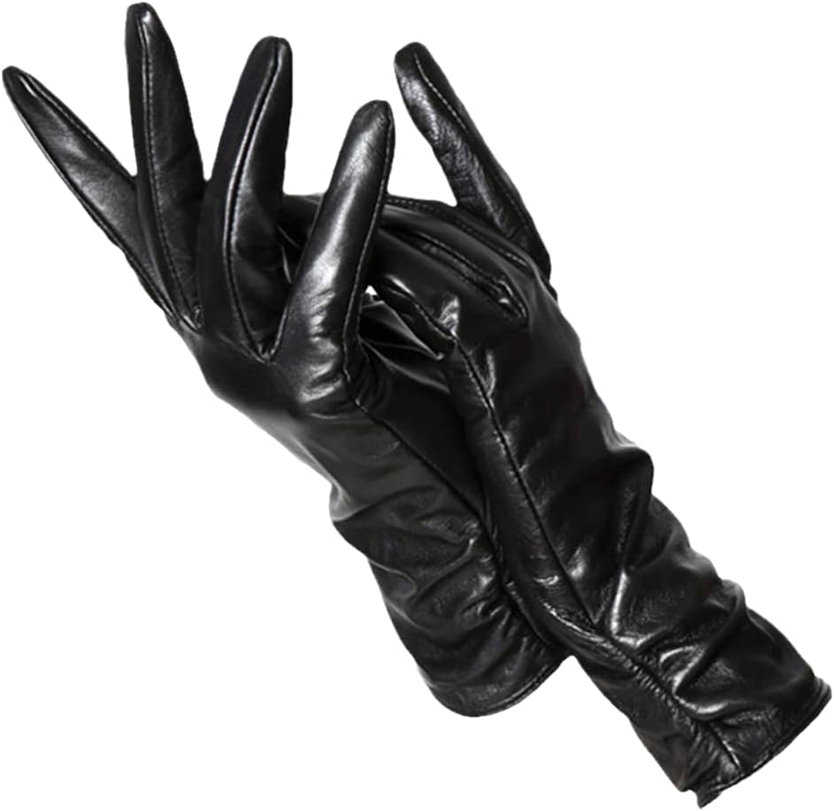 Women’s leather winter gloves with warm fleece lining for late summer and autumn