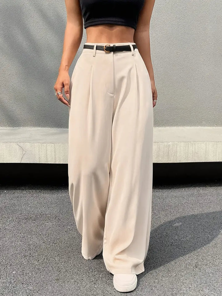 Doris - Elegant pleated pants for women with a chic high waist