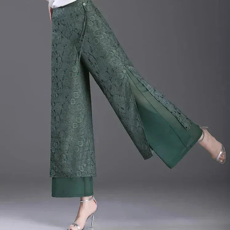 Agatha - Very trendy double-layer wide pants for a stylish look