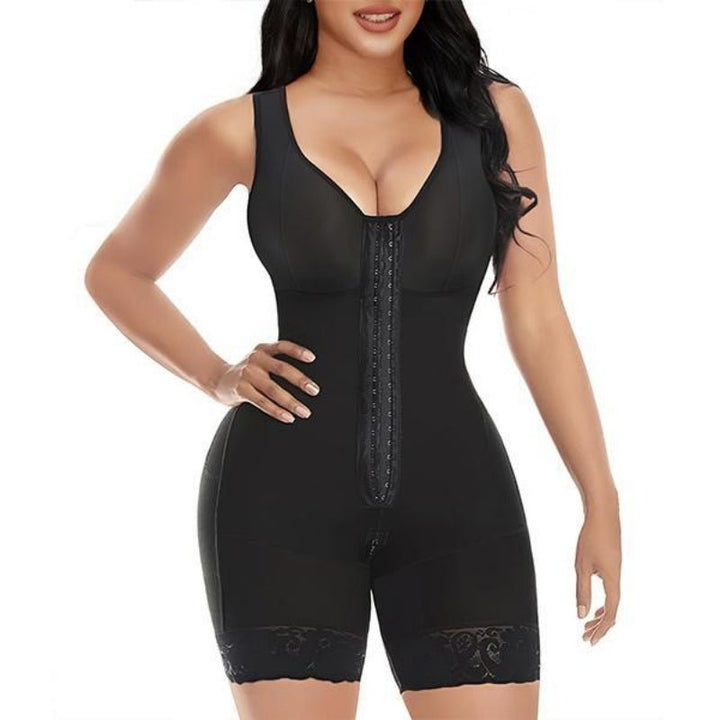 Women’s breathable cotton shaping bodysuit with a zipper for autumn