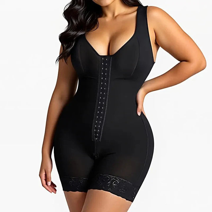 Women’s breathable cotton shaping bodysuit with a zipper for autumn
