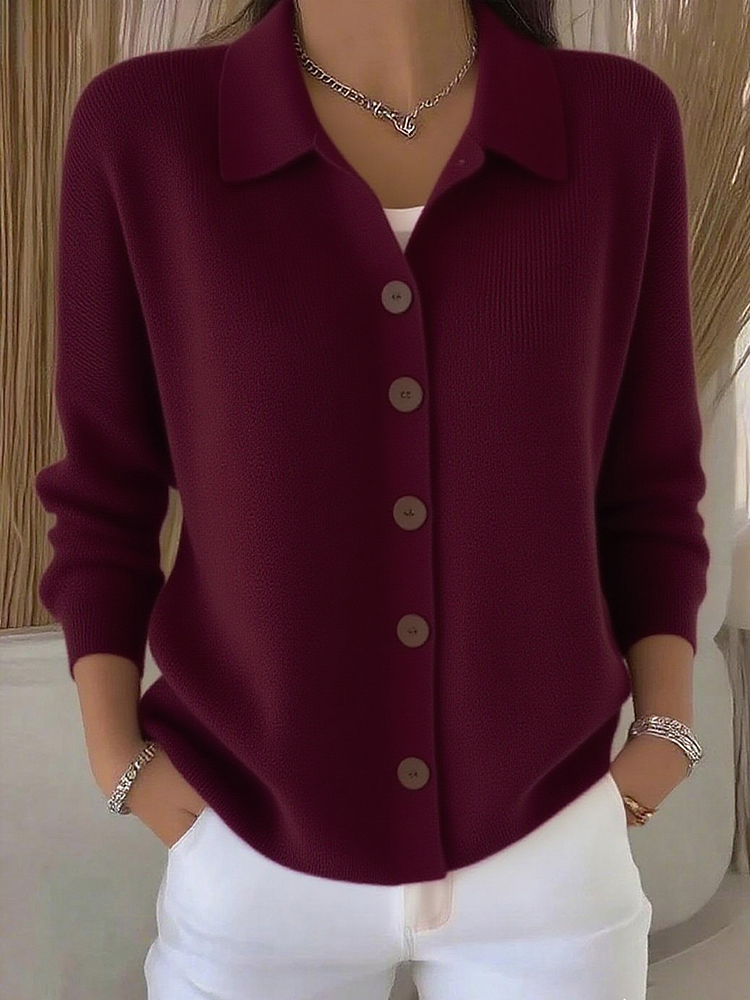 Women's button-front knit cardigan, fall sweater