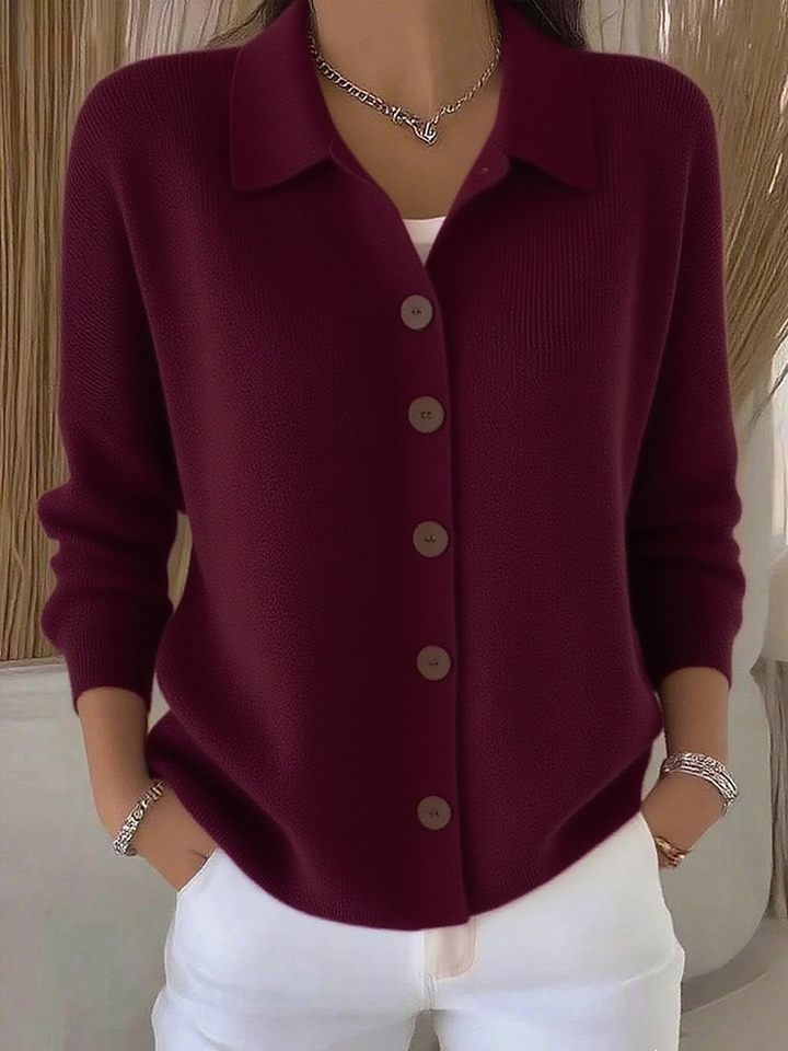 Women's button-front knit cardigan, fall sweater