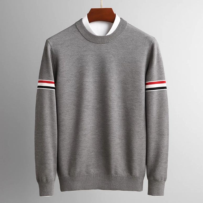 Pull élégant en maille pour homme, style automnal casual et smart casual