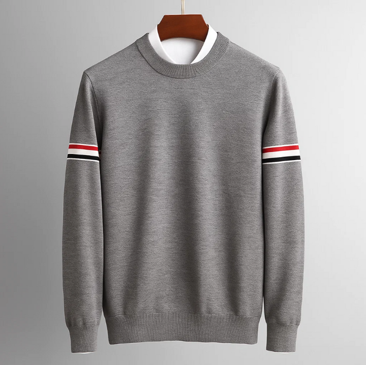 Pull élégant en maille pour homme, style automnal casual et smart casual